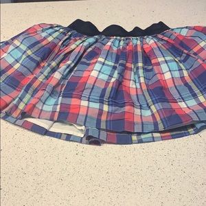 Flouncy Plaid Skirt with Elastic Waist